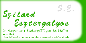 szilard esztergalyos business card